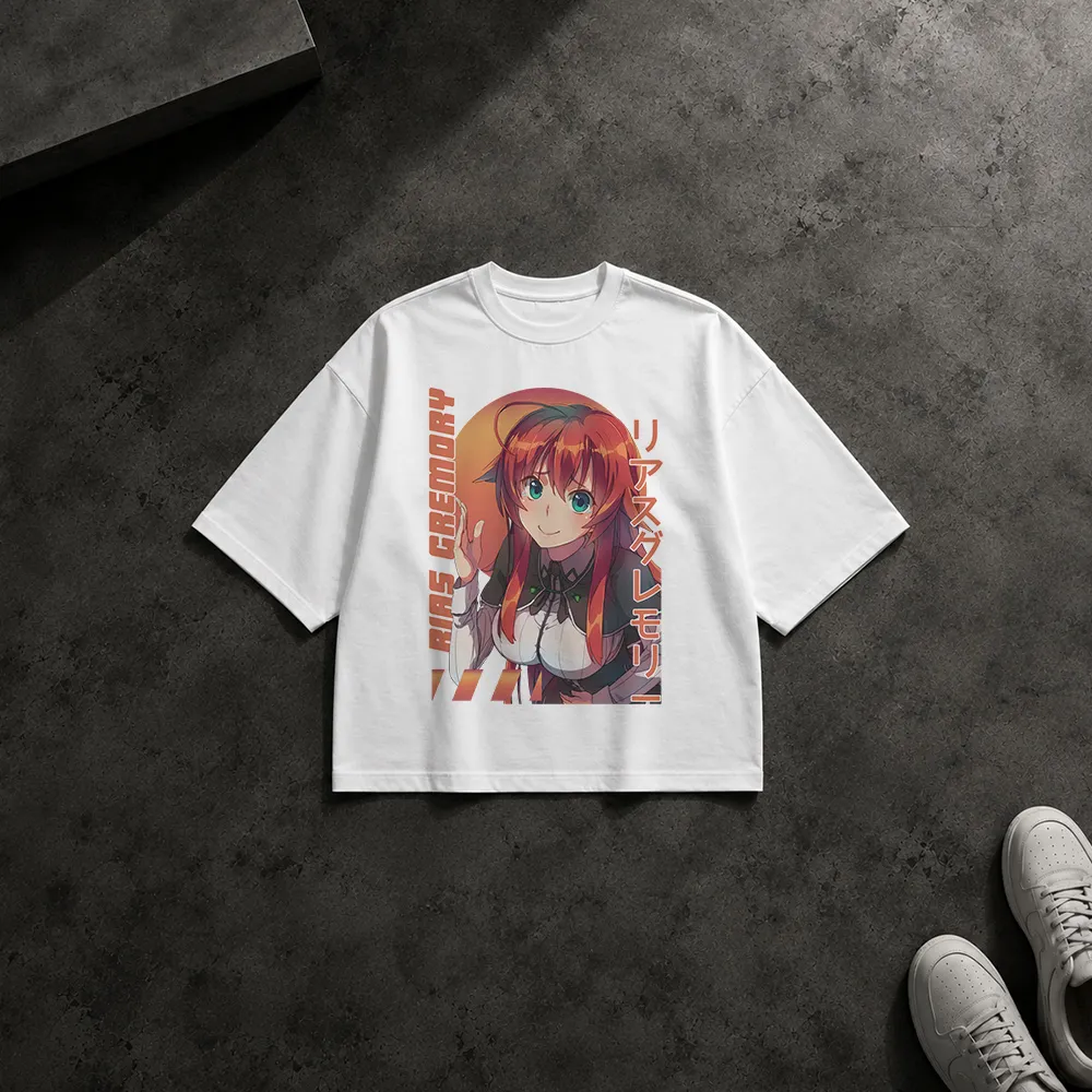 تیشرت باکسی انیمه طرح ریاس گرموری پوستری (Rias Gremory)