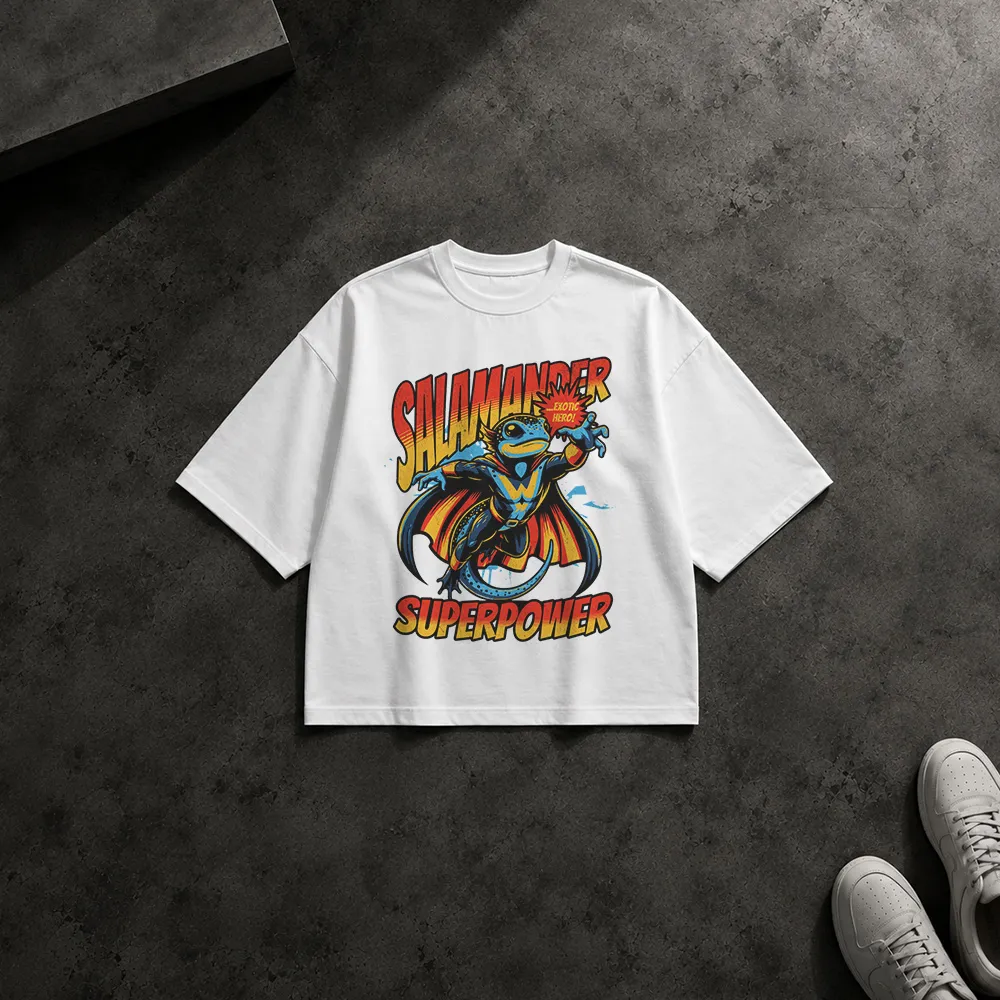 تیشرت باکسی سمندر طرح Salamander Superpower