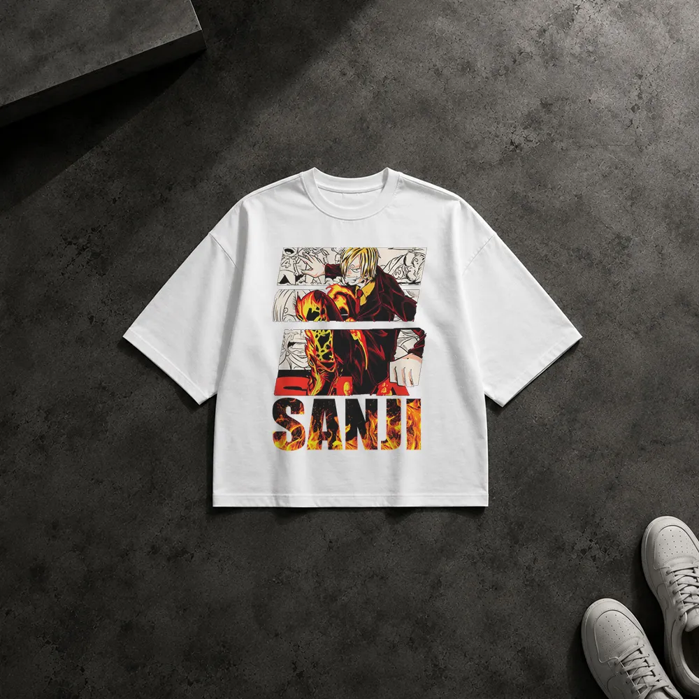 تیشرت باکسی انیمه وان پیس طرح سانجی مانگا (Sanji)