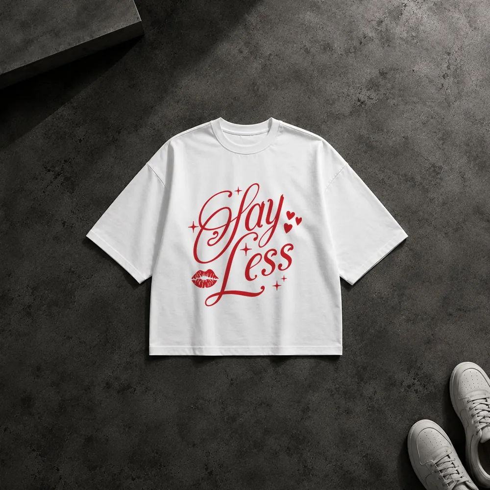 تیشرت باکسی نوشته Stay Less