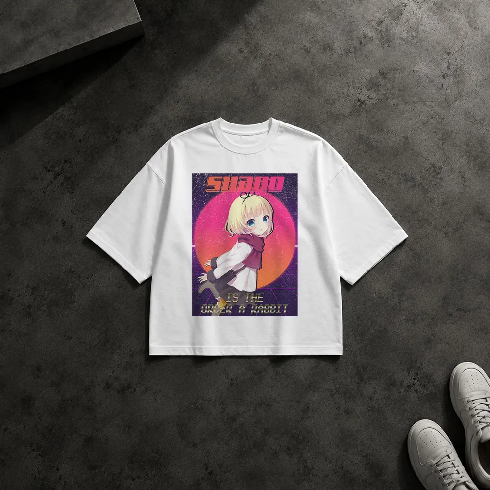 تیشرت باکسی انیمه طرح Is the Order a Rabbit