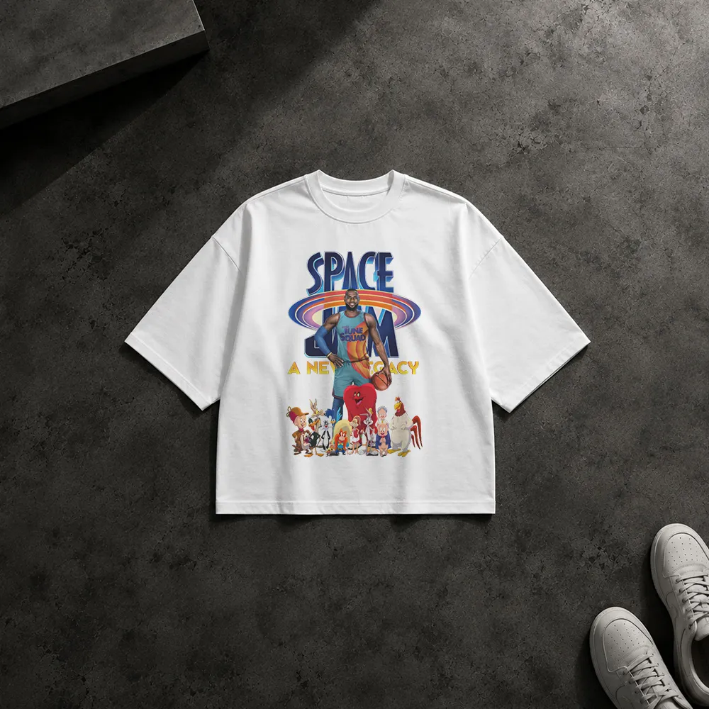 تیشرت باکسی لونی تونز طرح Space Jam