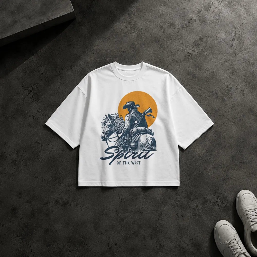 تیشرت باکسی کابوی طرح روح غرب (Spirit of the West)