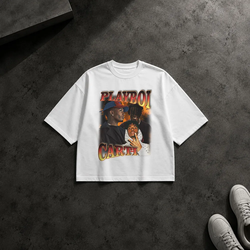تیشرت باکسی طرح بوت‌لگ رپ (Playboi Carti)