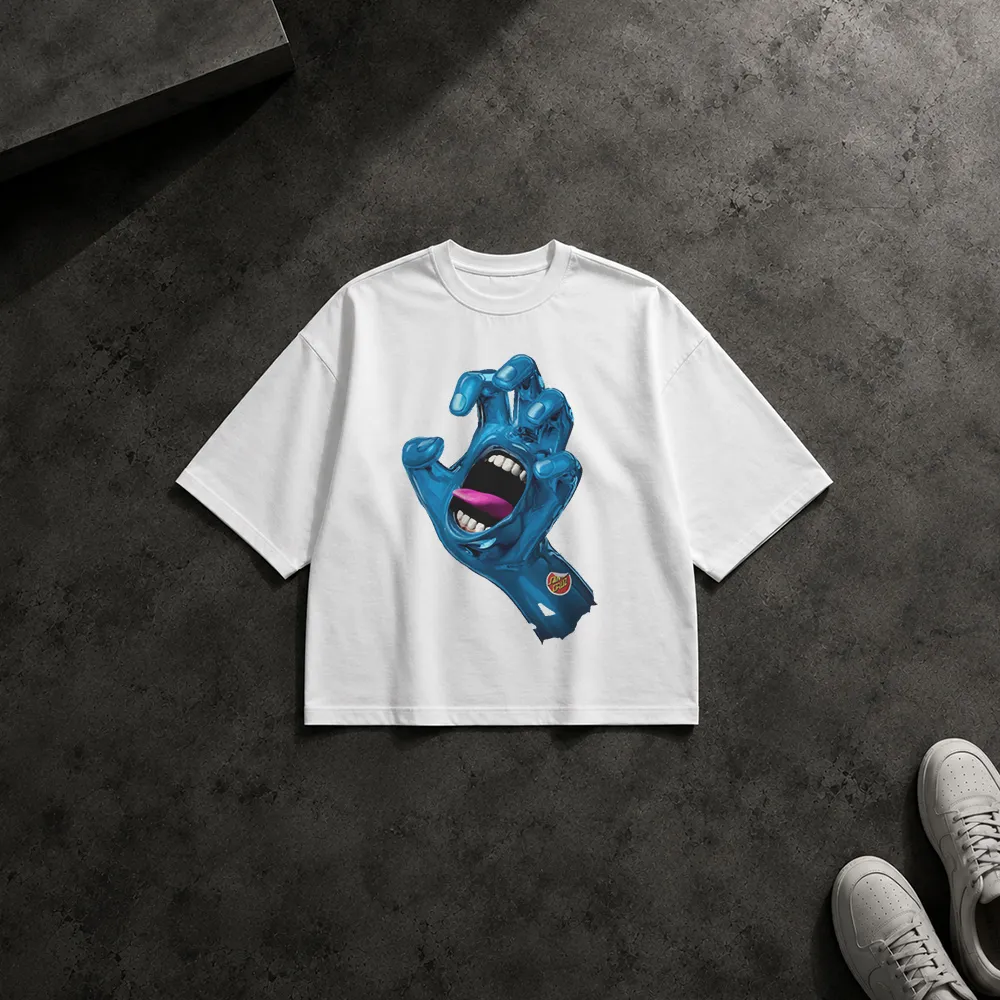 تیشرت باکسی طرح دست فریاد (Screaming Hand)