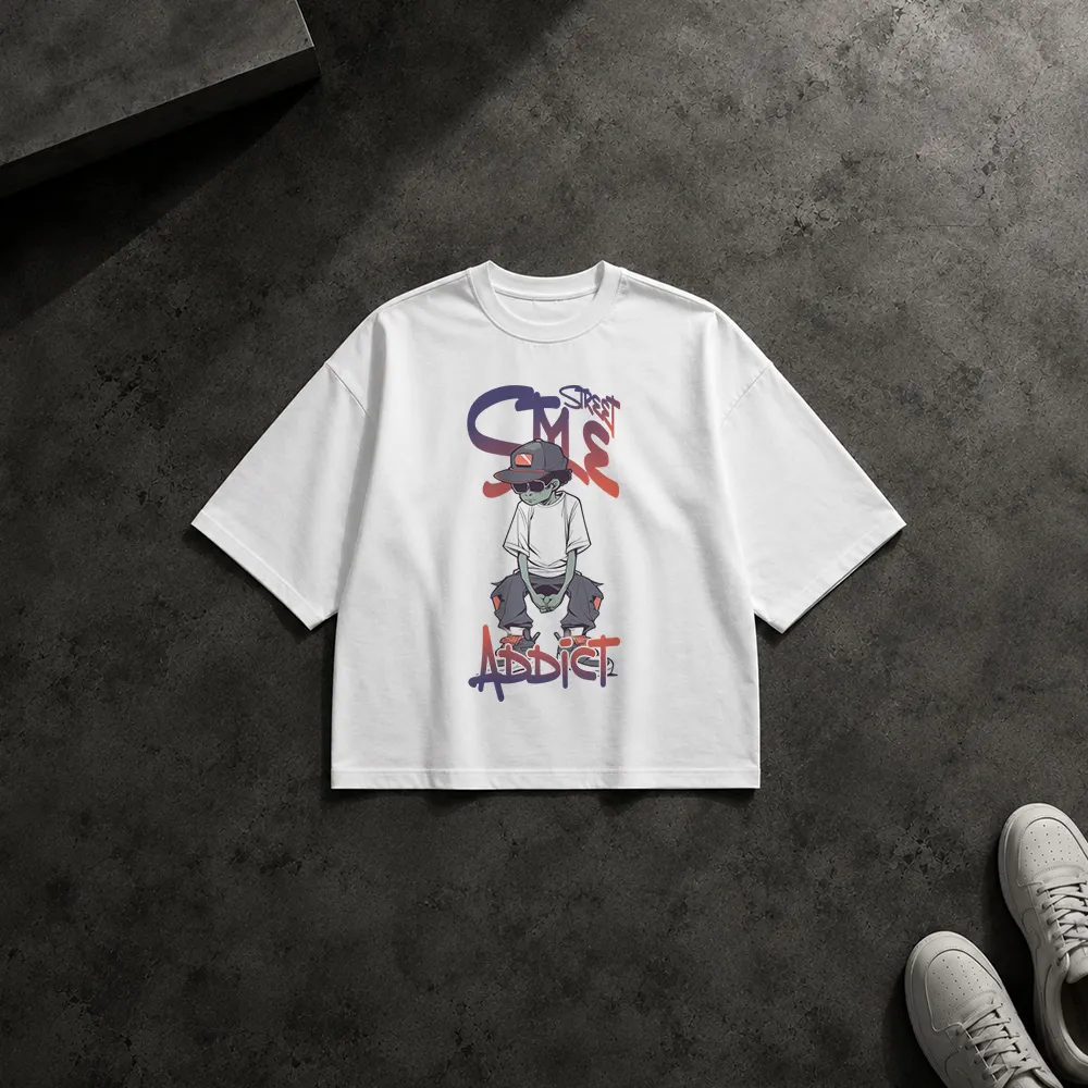 تیشرت باکسی طرح استریت ادیکت (Street Addict)