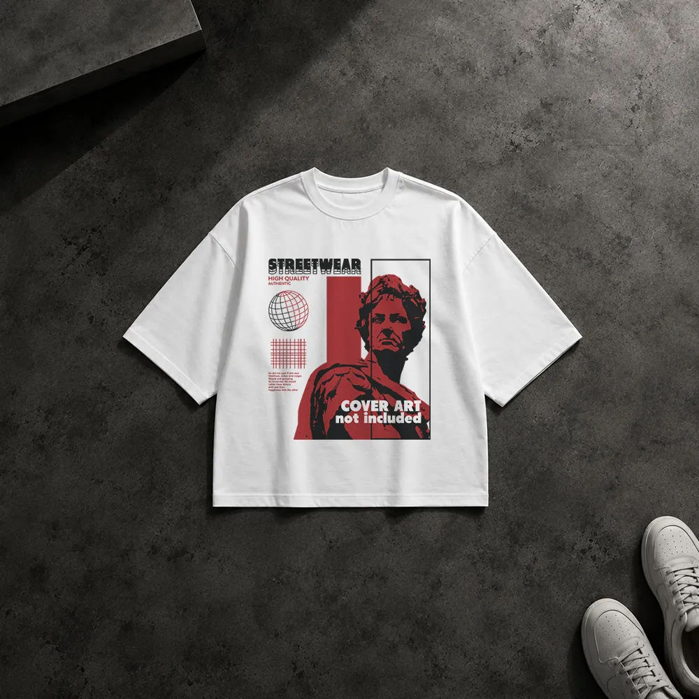 تیشرت باکسی طرح استریت‌ویر مجسمه (Streetwear)