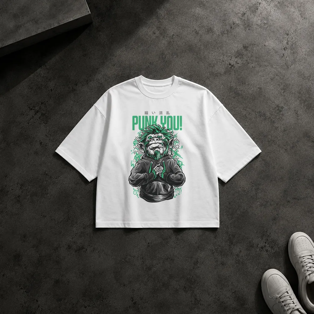 تیشرت باکسی طرح پیرمرد پانک Punk You