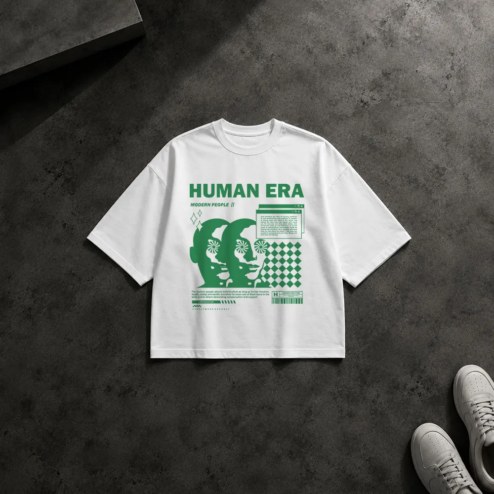 تیشرت باکسی طرح چهره‌های Human Era