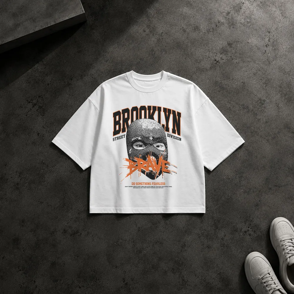 تیشرت باکسی طرح نقاب‌دار Brooklyn Brave