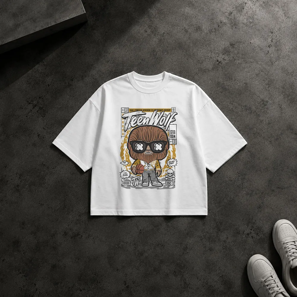 تیشرت باکسی طرح عروسک Teen Wolf