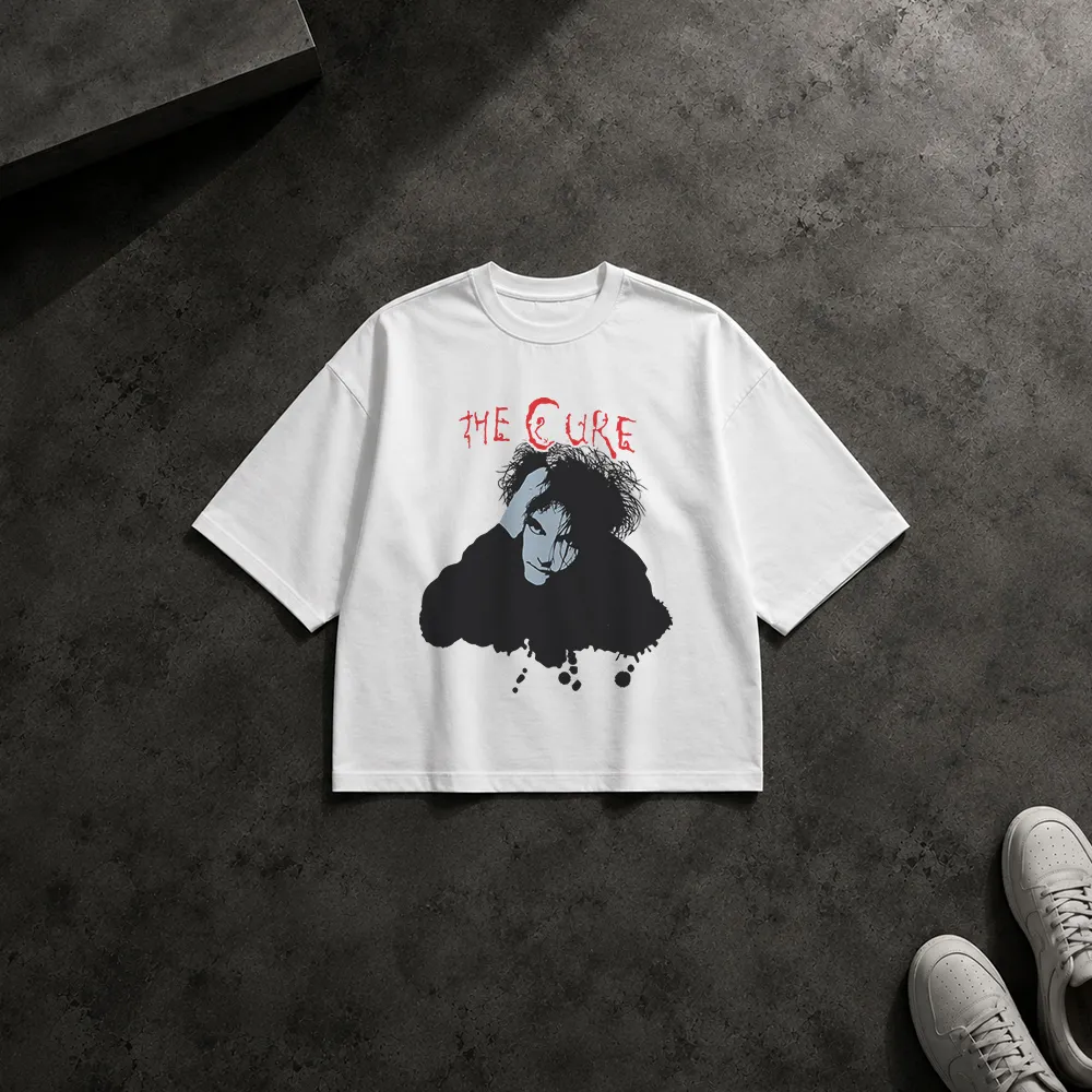 تیشرت باکسی طرح قرمز The Cure
