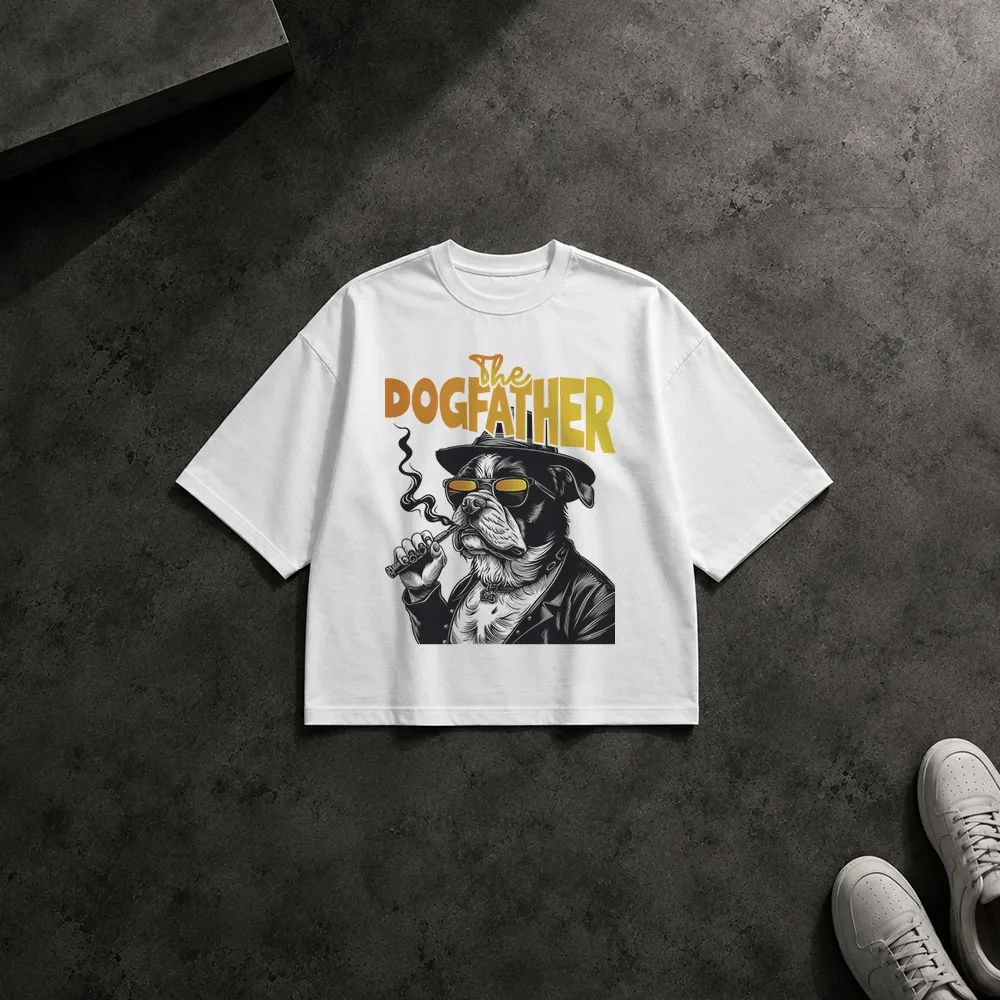 تیشرت باکسی طرح سگ گنگستری The Dogfather