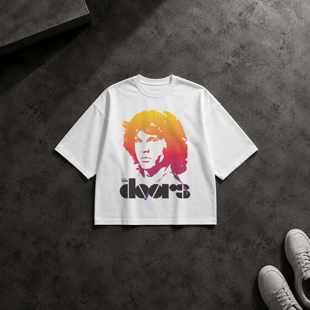 تیشرت باکسی طرح رنگی Jim Morrison