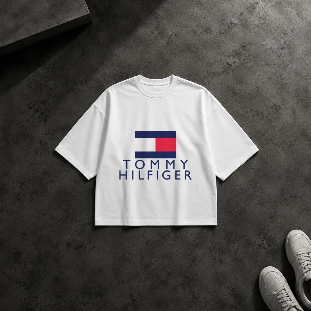 تیشرت باکسی طرح لوگوی Tommy Hilfiger