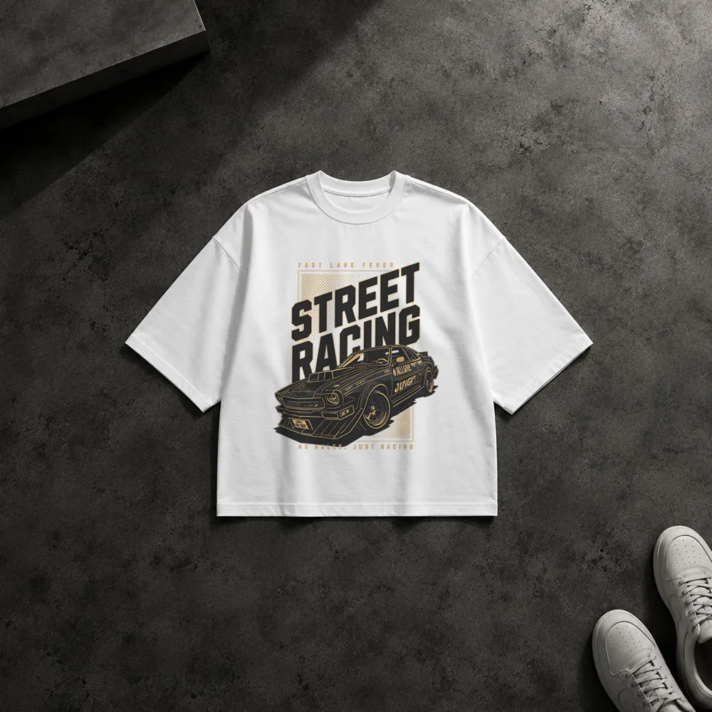 تیشرت باکسی ماشین طرح Street Racing