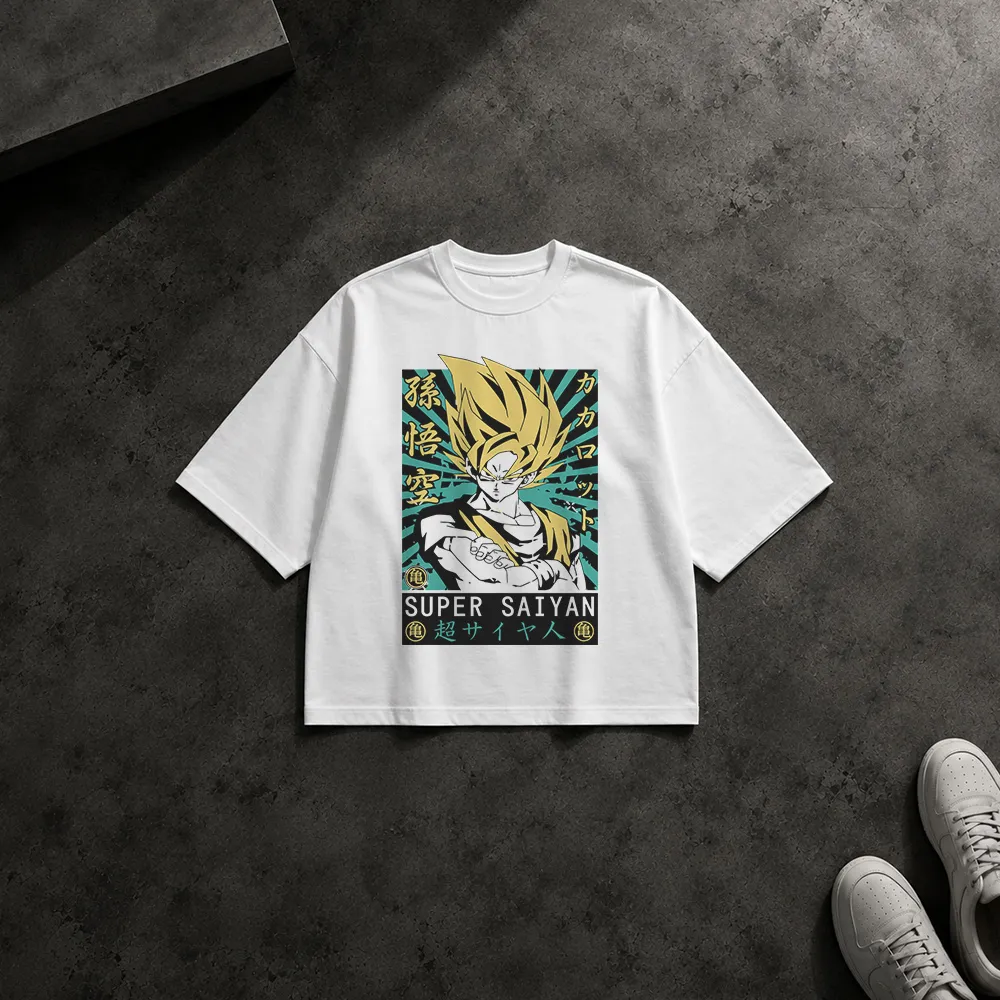 تیشرت باکسی طرح گوکو Super Saiyan