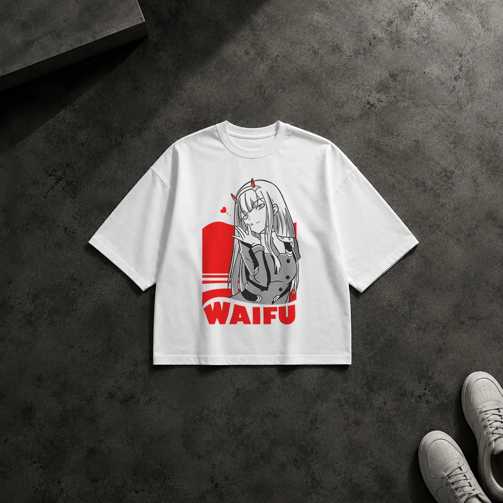 تیشرت باکسی طرح Zero Two Waifu