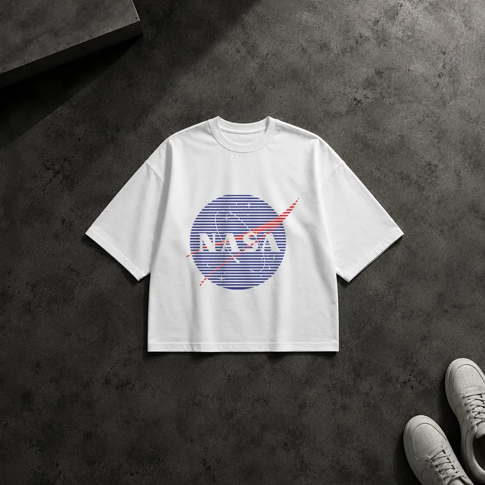 تیشرت باکسی طرح لوگوی رترو NASA