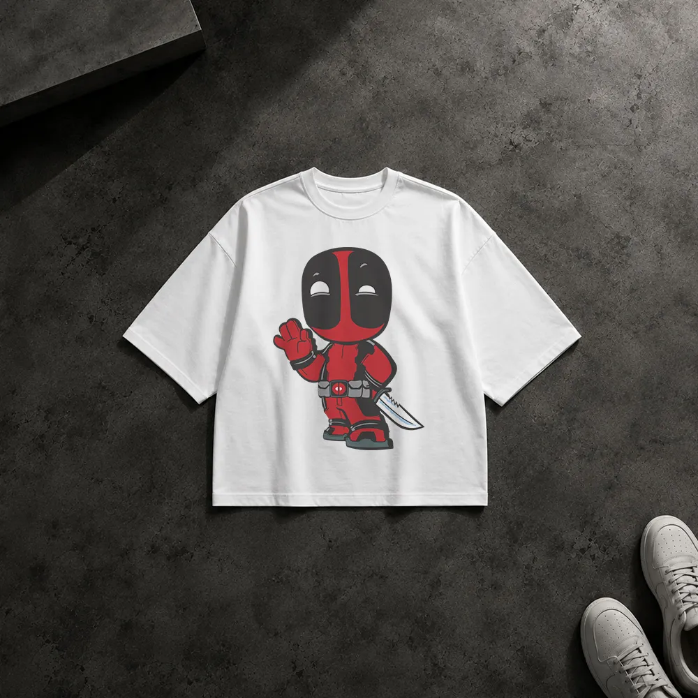 تیشرت باکسی ددپول طرح چیبی (Deadpool)
