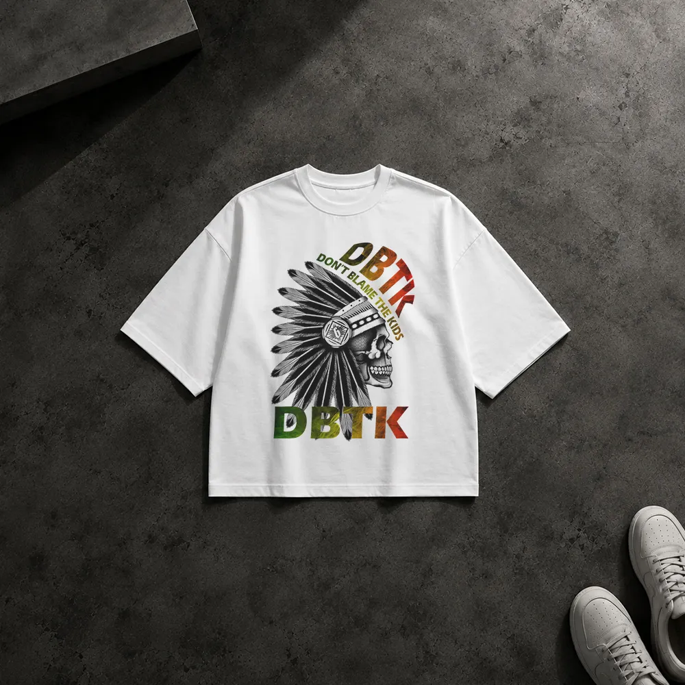 تیشرت باکسی طرح جمجمه سرخپوستی DBTK