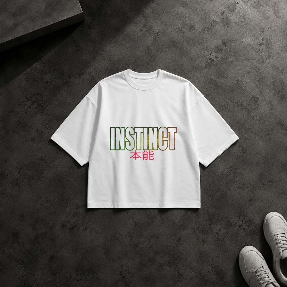 تیشرت باکسی تایپوگرافی ژاپنی Instinct