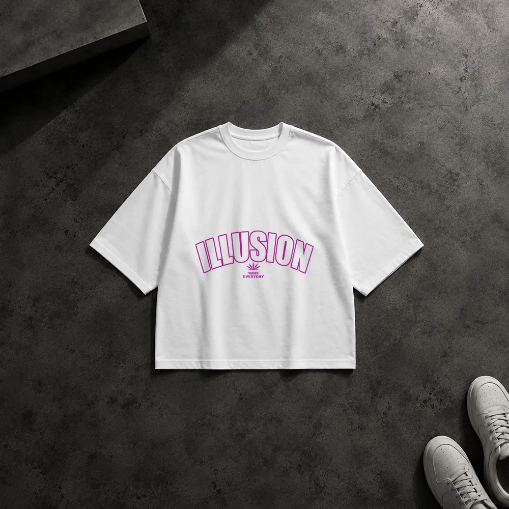 تیشرت باکسی تایپوگرافی Illusion Smoke Everyday