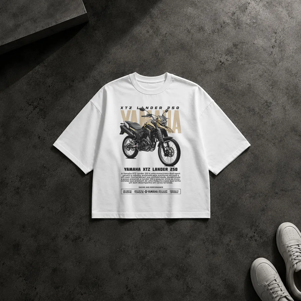 تیشرت باکسی طرح یاماها XTZ Lander 250