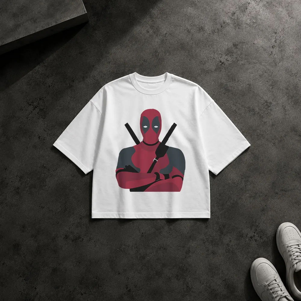 تیشرت باکسی ددپول طرح دست‌به‌سینه (Deadpool)