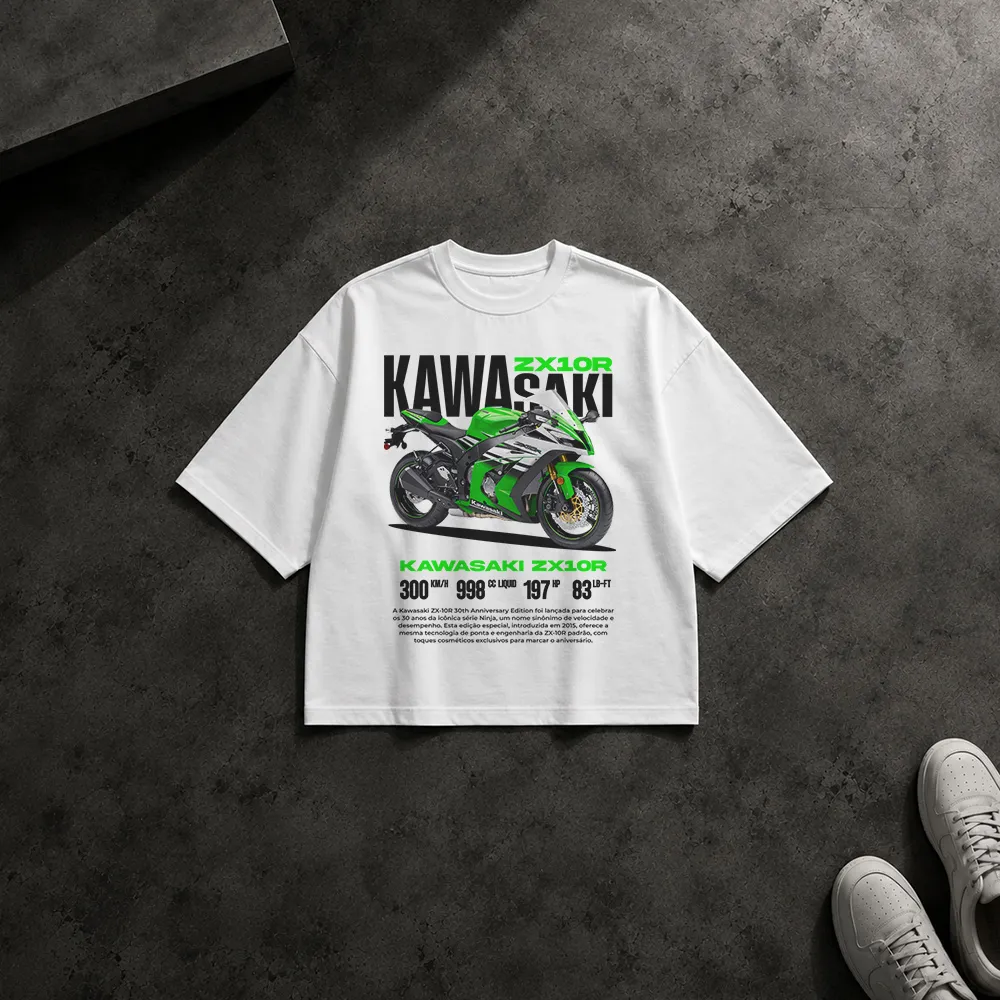 تیشرت باکسی طرح 83 A Kawasaki ZX-IOR 30th Anniversary Edition foi lanqada para celebrar os 30