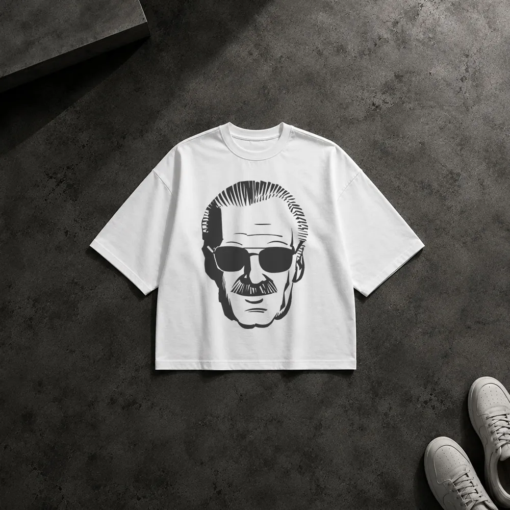 تیشرت باکسی مارول طرح پرتره استن لی (Stan Lee)