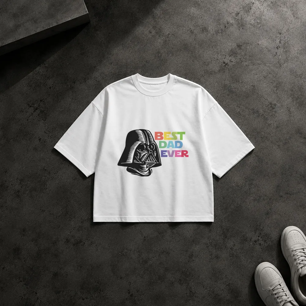 تیشرت باکسی روز پدر طرح Darth Vader Best Dad Ever