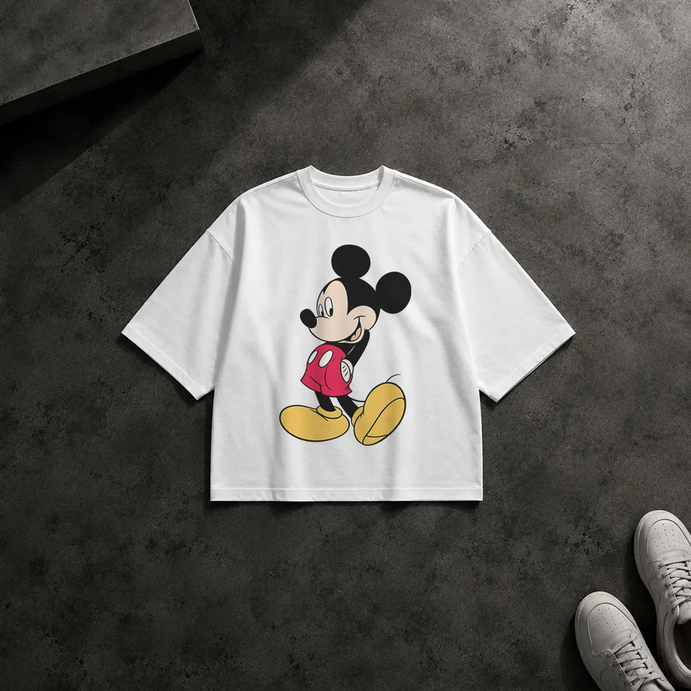 تیشرت باکسی میکی موس طرح راه‌رفتن کلاسیک (Mickey Mouse)