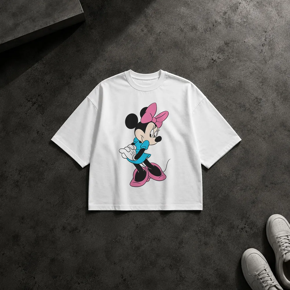 تیشرت باکسی دیزنی طرح مینی موس کلاسیک (Minnie Mouse)