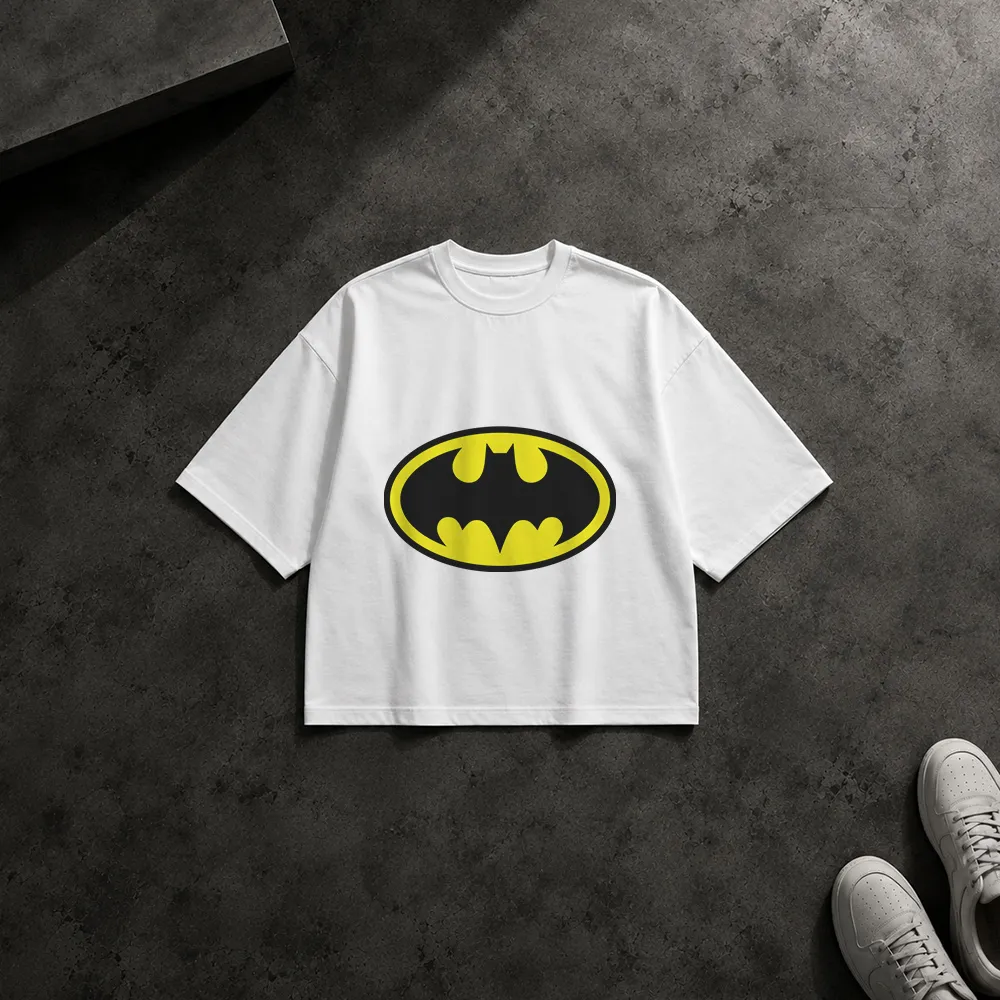 تیشرت باکسی بتمن طرح لوگو زرد (Batman)