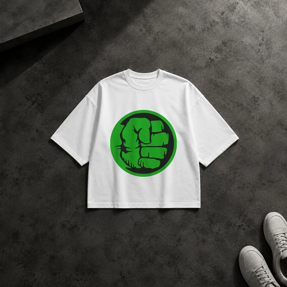 تیشرت باکسی هالک طرح مشت سبز (Hulk)