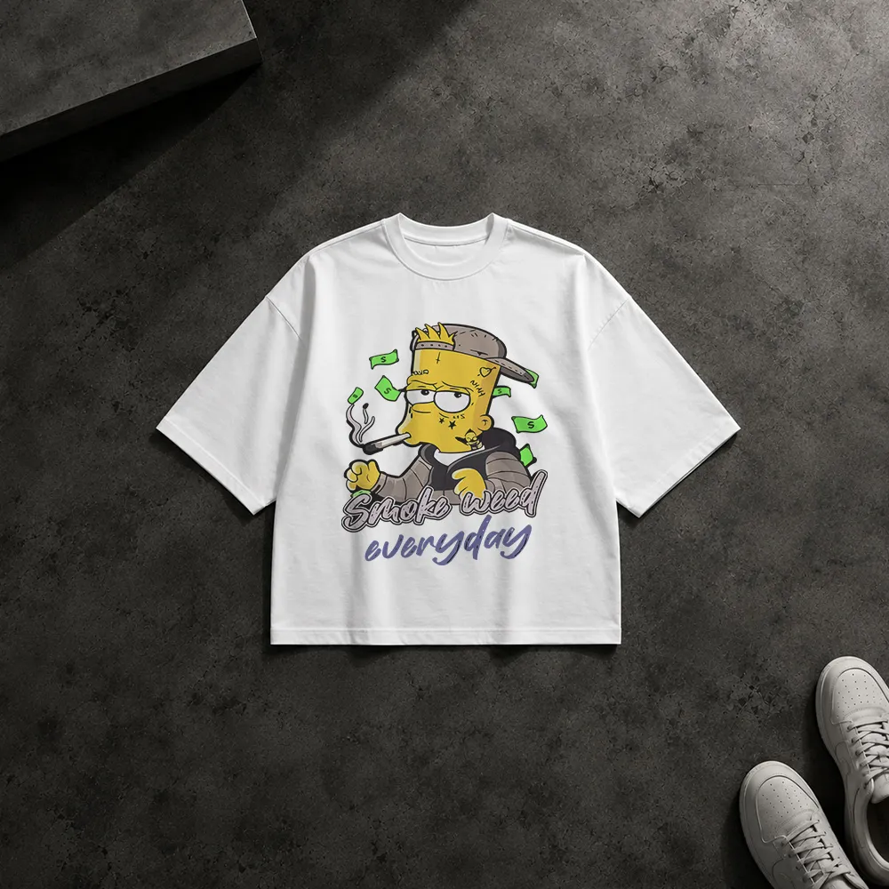 تیشرت باکسی سیمپسون‌ها طرح بارت و ماری‌جوانا (Bart Simpson)