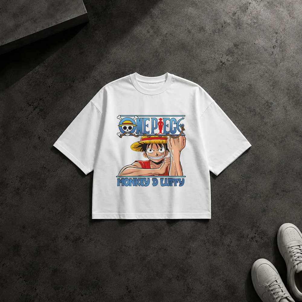 تیشرت باکسی انیمه وان پیس طرح مانکی دی لوفی (Monkey D. Luffy)