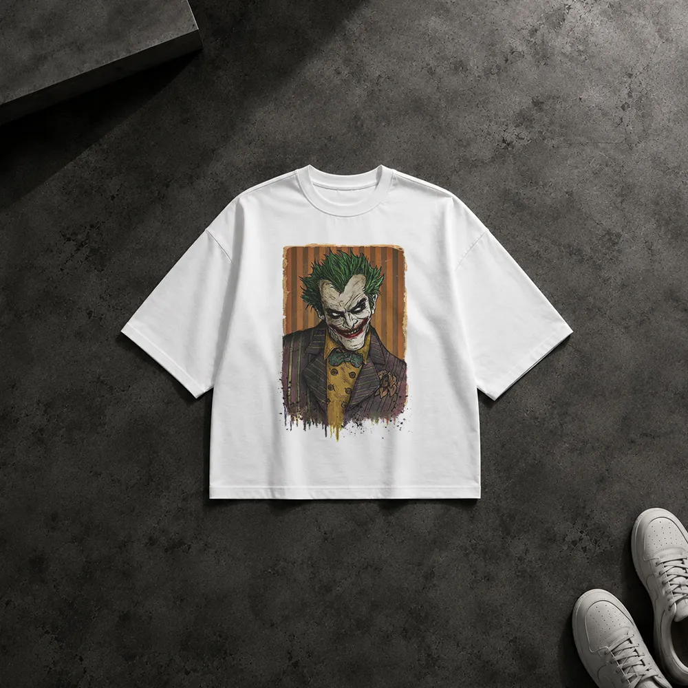 تیشرت باکسی جوکر طرح پرتره دارک وینتیج (Joker)