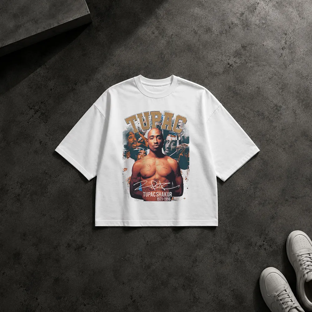 تیشرت باکسی توپاک شکور طرح پرتره رپ (Tupac Shakur)