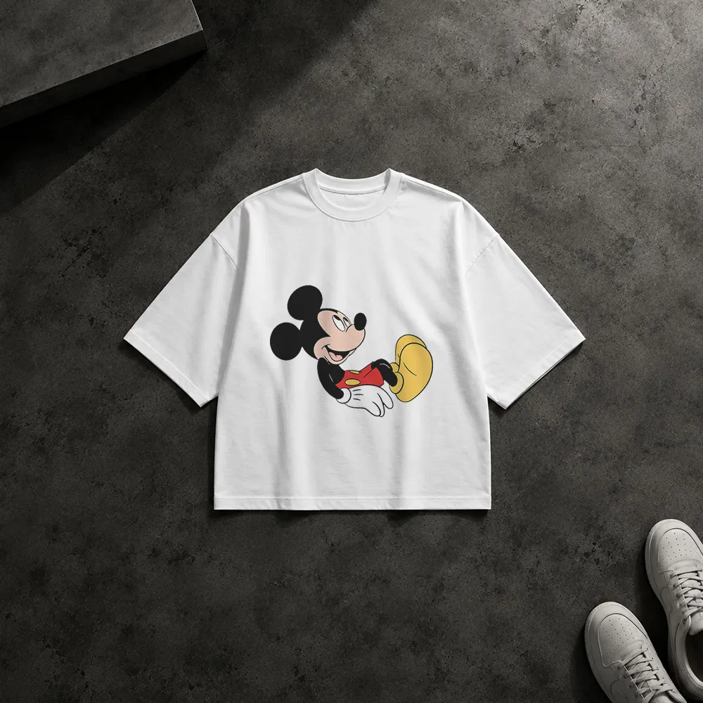 تیشرت باکسی میکی موس طرح کلاسیک کارتونی (Mickey Mouse)