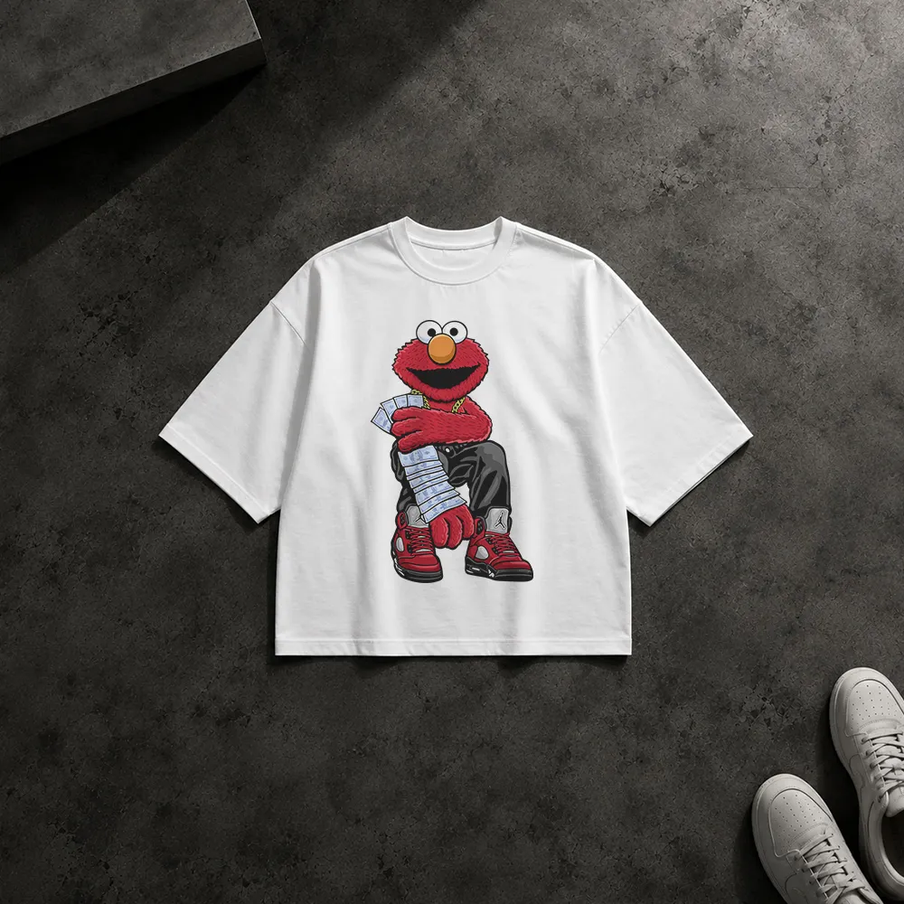 تیشرت باکسی المو طرح استریت‌ویر کارتونی (Elmo)