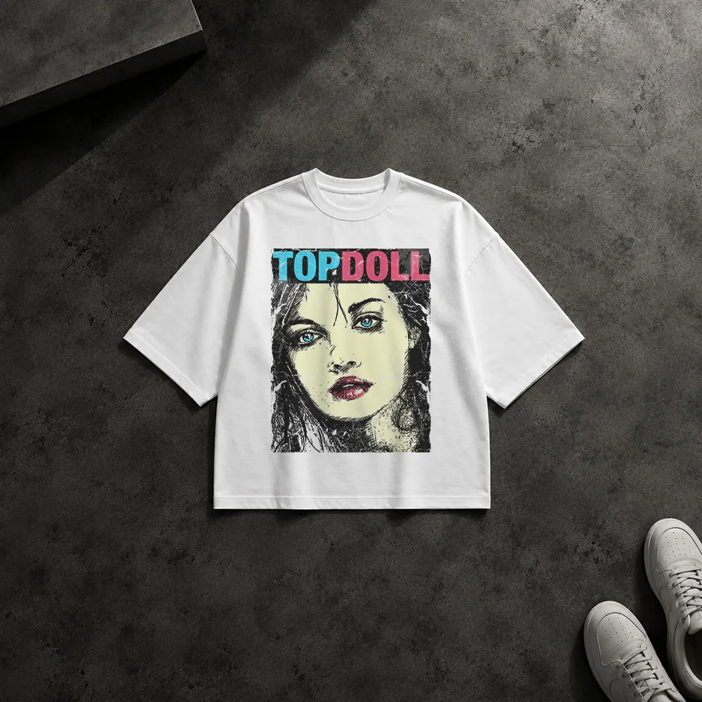تیشرت باکسی طرح پرتره زن (Top Doll)