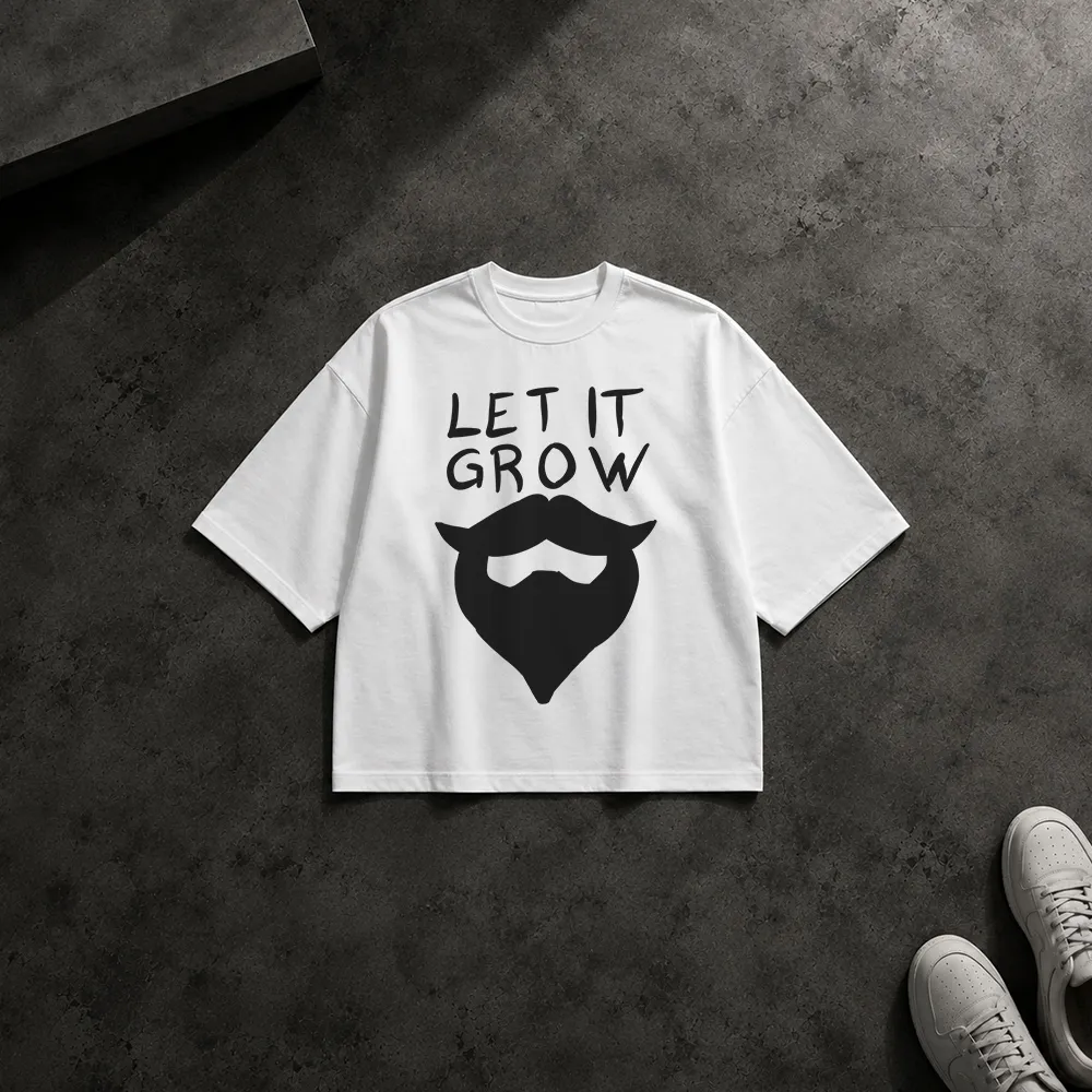 تیشرت باکسی ریش طرح طنز Let It Grow