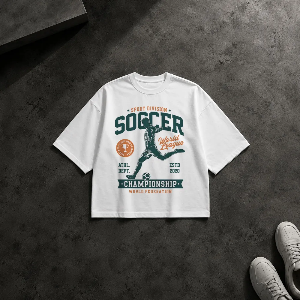 تیشرت باکسی فوتبال طرح قهرمانی لیگ جهانی (Soccer)