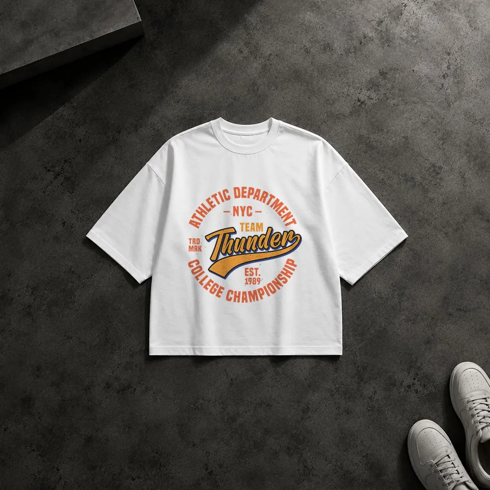 تیشرت باکسی ورزشی طرح Team Thunder NYC
