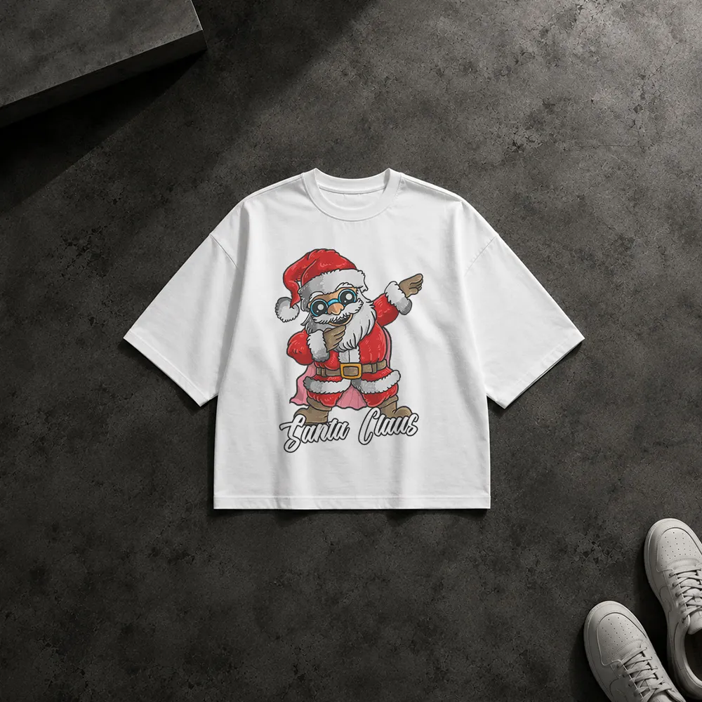 تیشرت باکسی بابانوئل کارتونی طرح Santa Claus