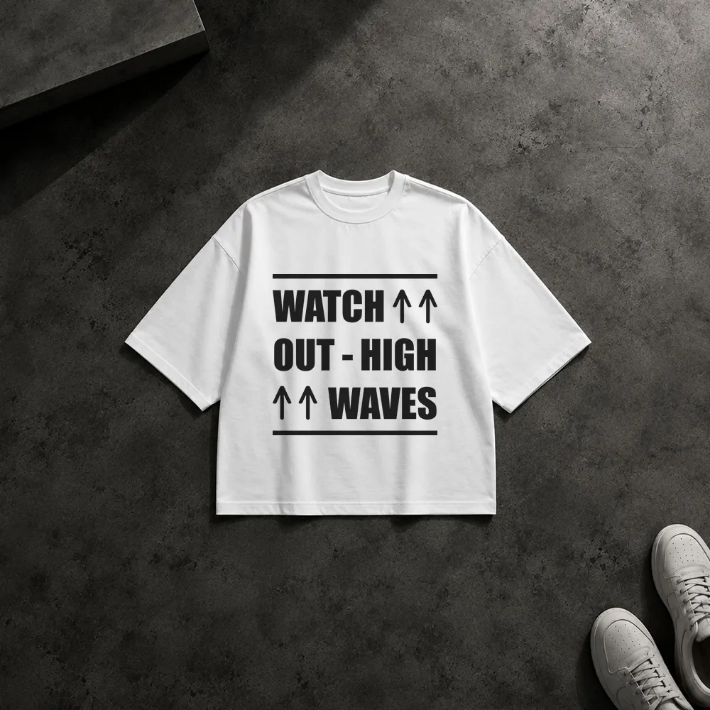تیشرت باکسی موسیقی طرح Watch Out High Waves