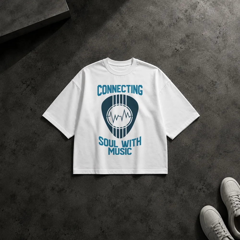 تیشرت باکسی موسیقی طرح Connecting Soul With Music