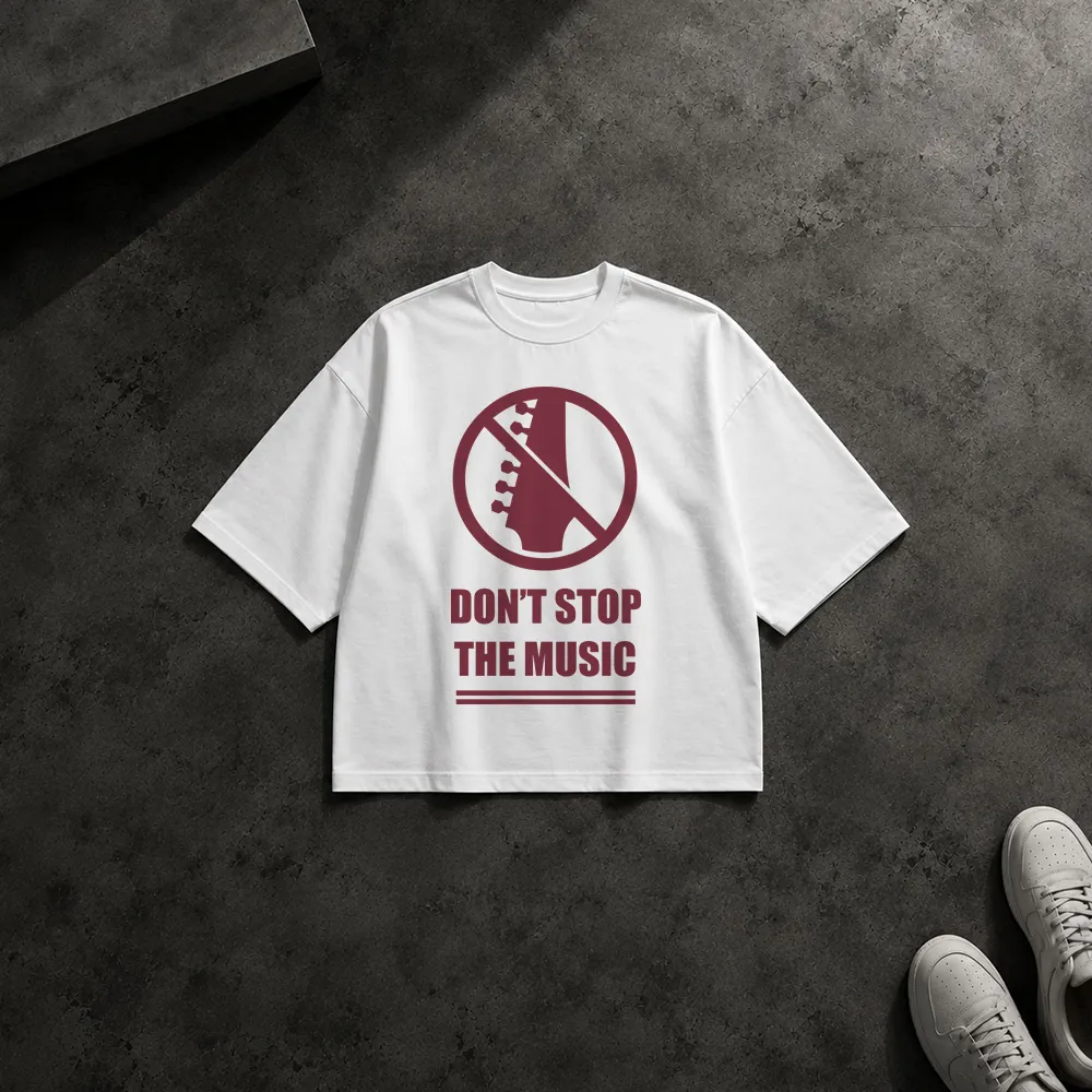 تیشرت باکسی موسیقی طرح Don't Stop the Music